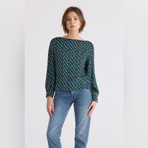 Ann Taylor Colorful Teal Blouse Top Shirt XS - Picture 6 of 10